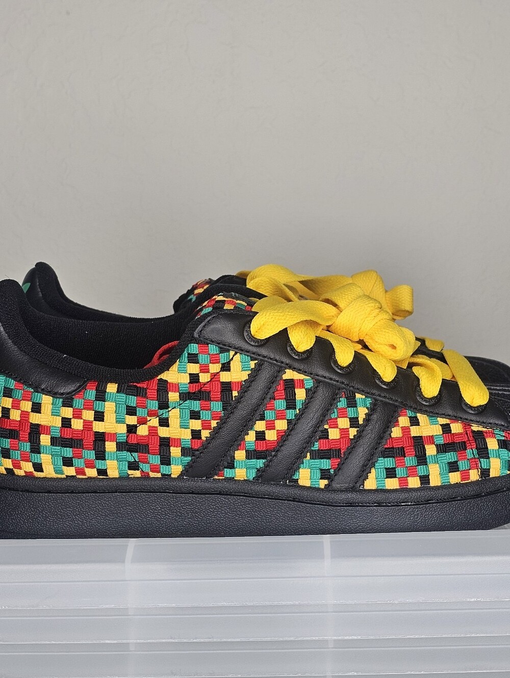 Adidas Superstar II x Bob Marley Jamaica Sneakers Size 9 Rasta Shoes IH9785